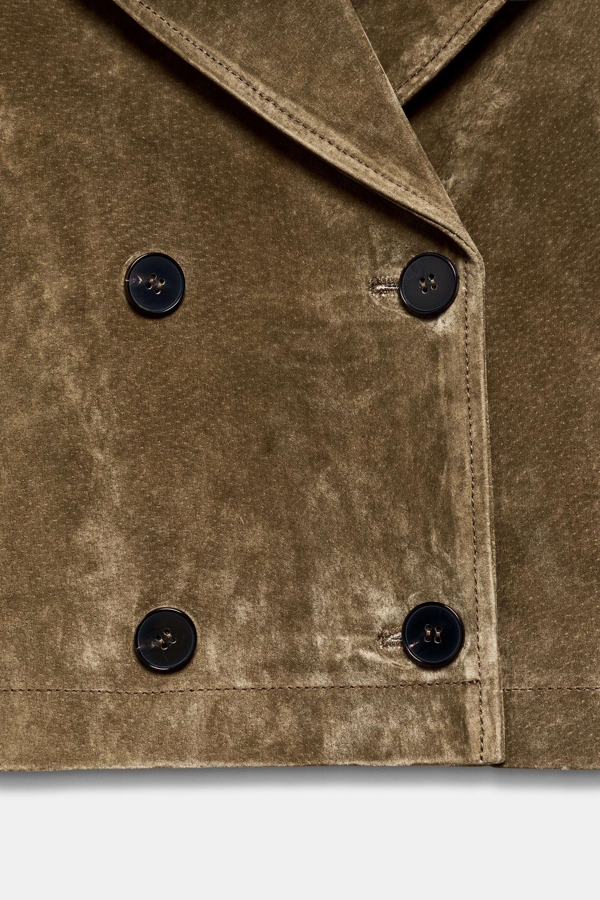 TRENCH COURT CROISÉ 100% CUIR